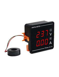 Tiardey Panel de medidor Digital, voltímetro, pantalla LED de frecuencia, AC50-500V,10-99,9 HZ, instalación integrada