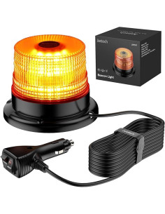 Justech 40W Rotativo Luz LED Estroboscópica Impermeable IP67 Emergencia Coche Homologada