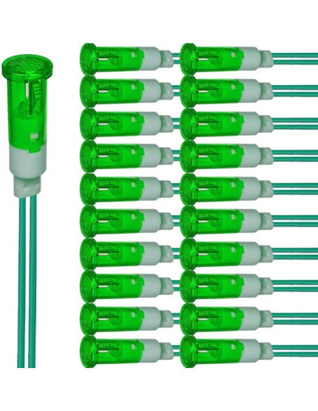 1 und Luz Indicadora LED 10 mm Ahorro de Energía Luz Indicadora LED