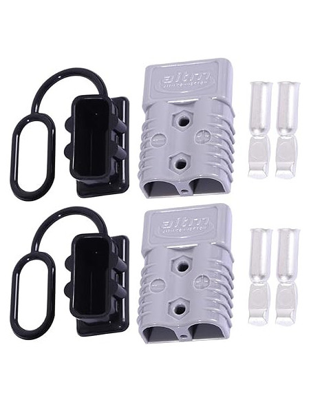 175A Conector de batería AWG 1/0 Batería de Conexión Rápida Conectores de Alimentación Modulares Desconexión Rápida (Gris)