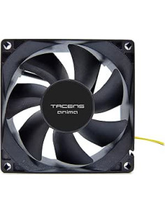 TACENS ANIMA AF8, Ventilador PC 80mm, 1800 RPM, Rodamientos FLUXUS Ultrasilencioso, 7 Aspas, Color Negro