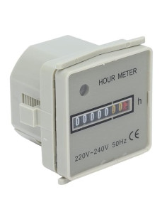 FEYV Contador de Horas Mecánico de Alta Precisión Portátil 220-240V 0.3W para Compresores y Generadores
