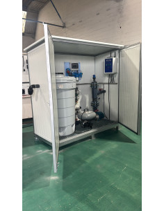 Nanoburbujas filtración de agua en contenedor 2