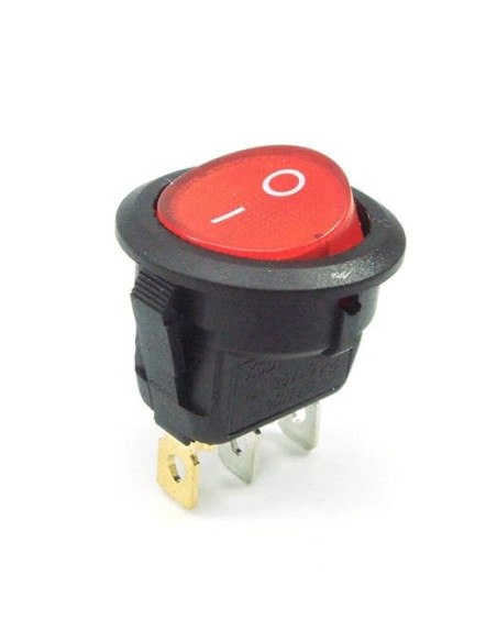 ETOPARS 1Piezas 12V 20A Interruptor Basculante Redondo de Luz LED Azul