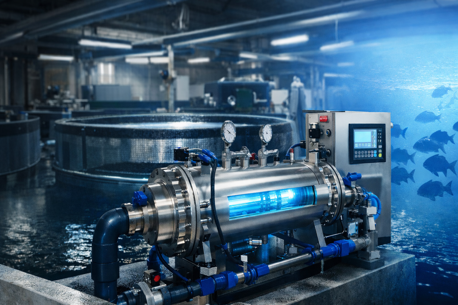 Tecnología UV en piscifactorías: desinfección del agua sin químicos