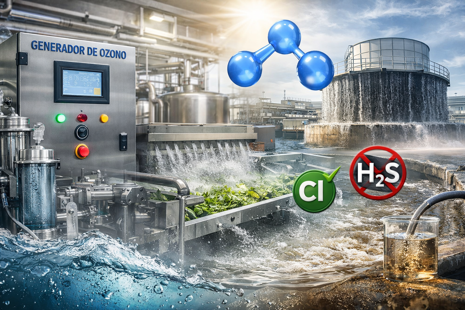 Ozono industrial aplicado en procesos reales: eficiencia, control y mejora del agua en industri