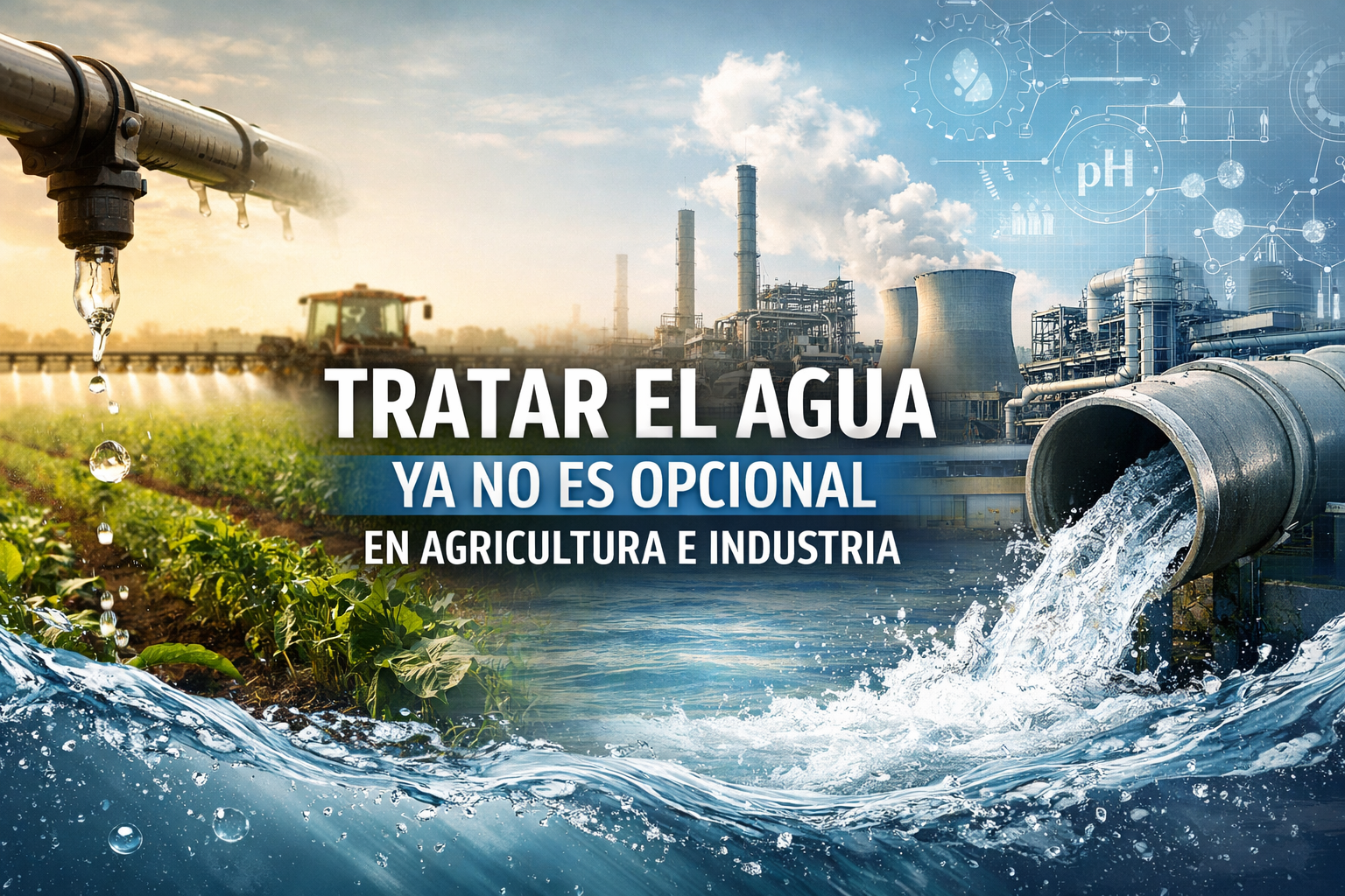 Por qué tratar el agua ya no es opcional en agricultura e industria